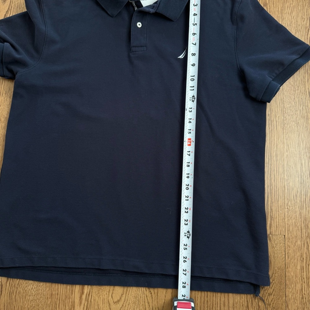 Nautica Navy Short Sleeve Polo with Embroidered Sail - Picture 5 of 5